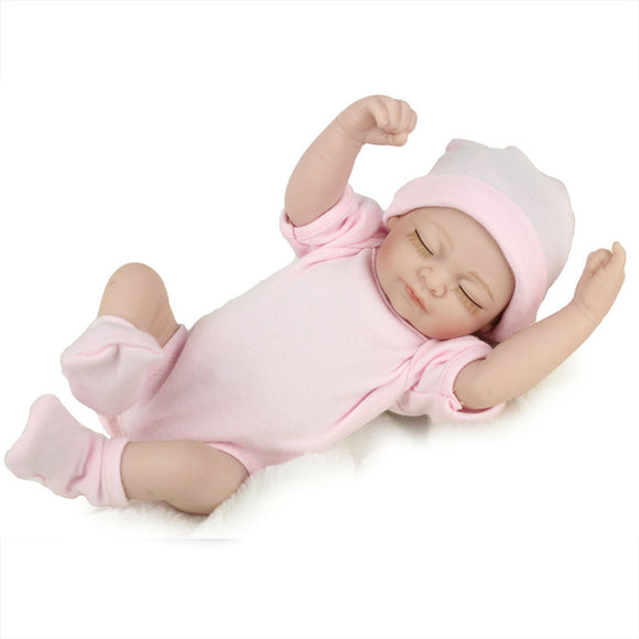 DOLL Reborn Silicone Handmade Lifelike Baby Girl Doll Realistic Newborn Toy