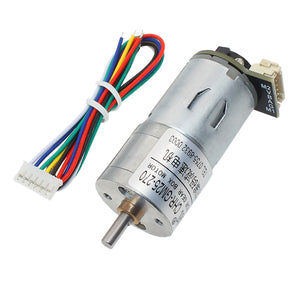 Chihai CHR-GM25-270ABHL DC7.4V Hall Encoder DC Gear Motor with Encoder Speed Dial Reducer