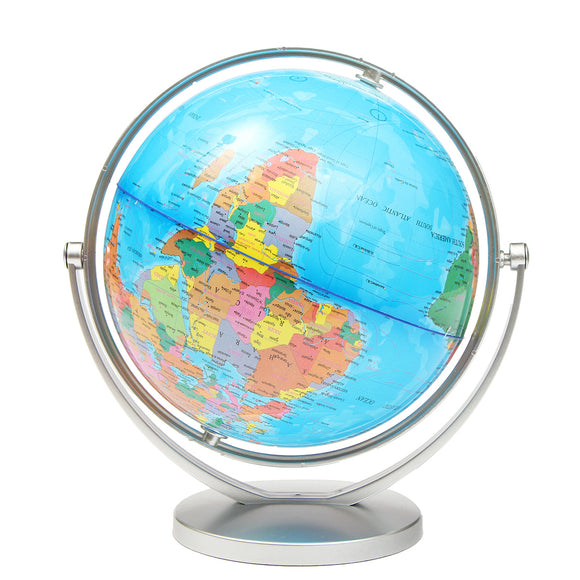 World Globe Earth Ocean Atlas Map With Rotating Stand Geography Educational