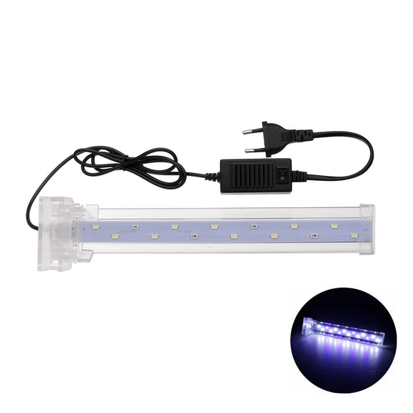 26CM Crystal LED Aquarium Light Clip on Plant Grow Fish Tank Lighting Lamp AC220V