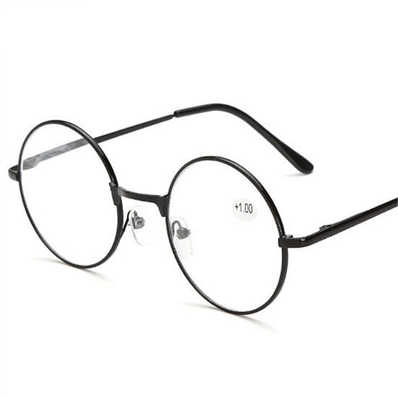 Round Spectacle Reading Glasses Metal Frame Glasses Presbyopia Male Female Retro Reading Eyeglass