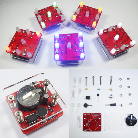 Geekcreit DIY Shaking LED Dice Kit With Small Vibration Motor