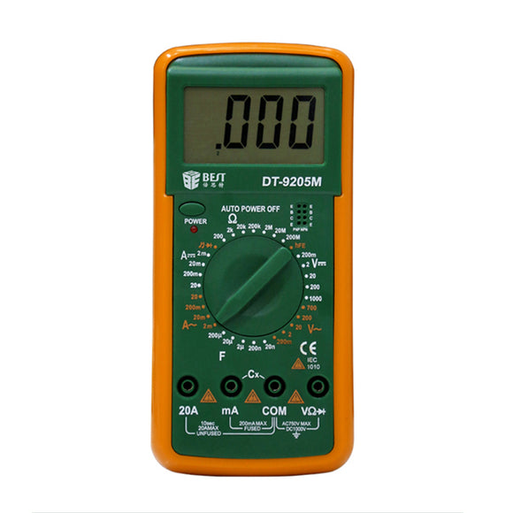 BEST DT9205M LCD AC DC Volt AMP OHM Electrical Digital Multimeter