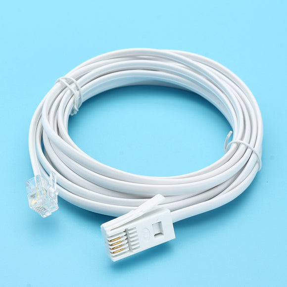 High Speed 10FT 3 Meters RJ11 Phone Cord RJ11 UK 6P4C British Telephone Phone ADSL Modem Line Cable Wire
