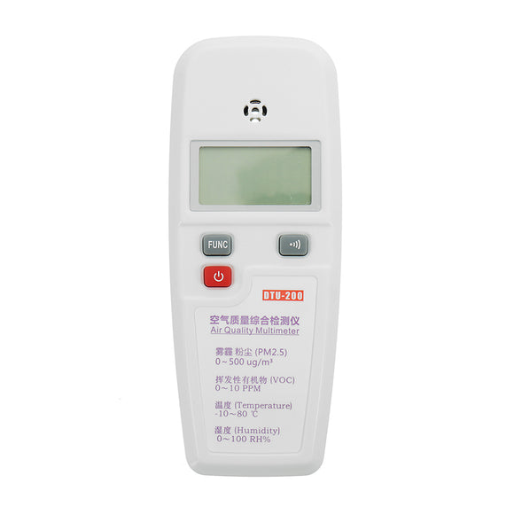 DTU-200 Air Quality Tester Dust VOC Temperature Humidity Meter Atmosphere Detector