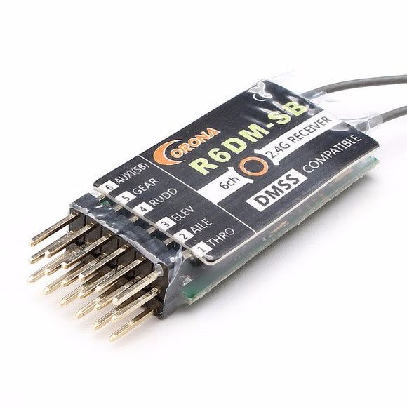 Corona R6DM-SB 2.4G 6CH DMSS Compatible Receiver For RC Models