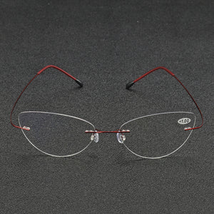 BRAODISON Presbyopic Reading Glasses Flexible Titanium Frame HD Coated Resin Lens
