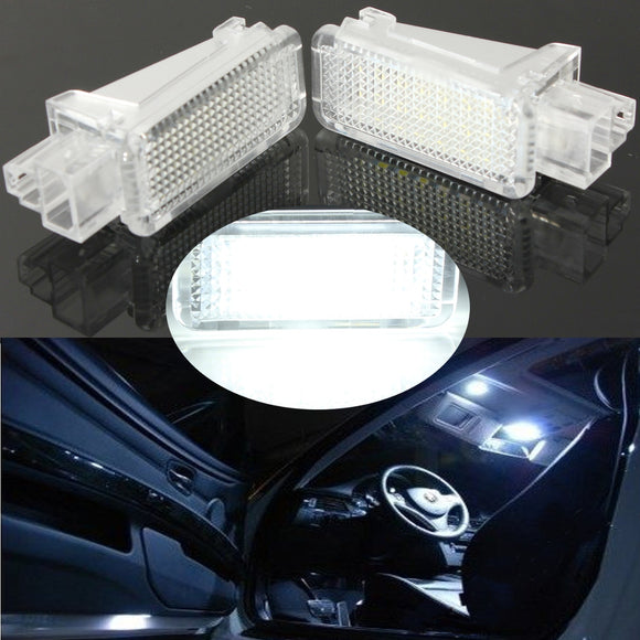 Pair LED Interior Light Door Courtesy Footwell Luggage Lamp For AUDI VW SKODA Lambo