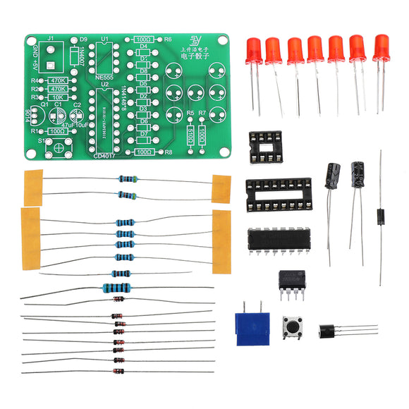 3Pcs Electronic Dice Kit with Reverse Connection Protection LED Dice DIY Electronic Parts