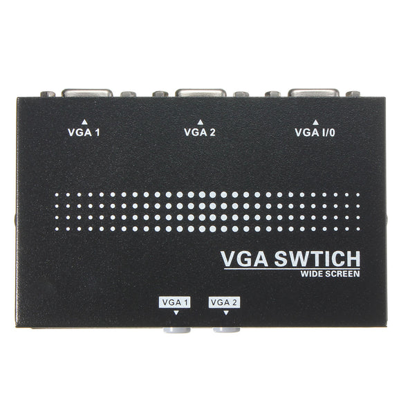 2 In 1 Out SVGA VGA 2 Ports Two Monitor Manual Splitter Share Switch