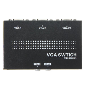 2 In 1 Out SVGA VGA 2 Ports Two Monitor Manual Splitter Share Video Switcher