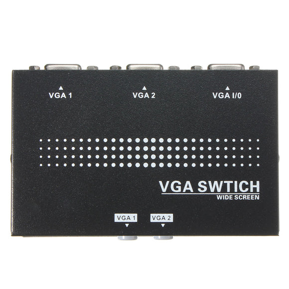 2 In 1 Out SVGA VGA 2 Ports Two Monitor Manual Splitter Share Video Switcher