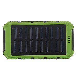Waterproof Solar LED Dual USB Power Bank External Battery Charger Box Case