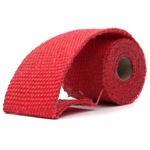 1.52cm Exhaust Header Pipe Wrap Shields Turbo Heat Manifold Header Insulation Red