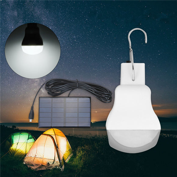 Portable Solar Powered LED Light Bulb Outdoor Emergency Tent Camping Lamp for Fishing Hiking