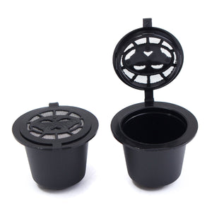 5 Pack Reusable Pods Refillable Capsules Cup For Nespresso Coffee Machines with Cleaning Brush