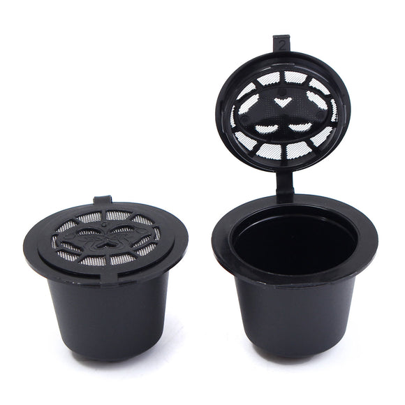 5 Pack Reusable Pods Refillable Capsules Cup For Nespresso Coffee Machines with Cleaning Brush