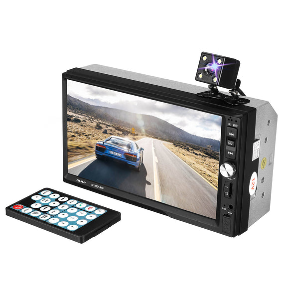 7 Inch Double 2 Din Car MP5 Player Touch Screen bluetooth USB FM Radio W/ Camera