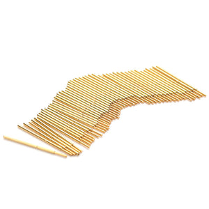 100 Pcs PA50-Q1 Gold-Plated Test Probe Outer Diameter 0.68mm Length 16.55mm Test Tool Spring  For Testing Circuit Board Instruments Test Pin