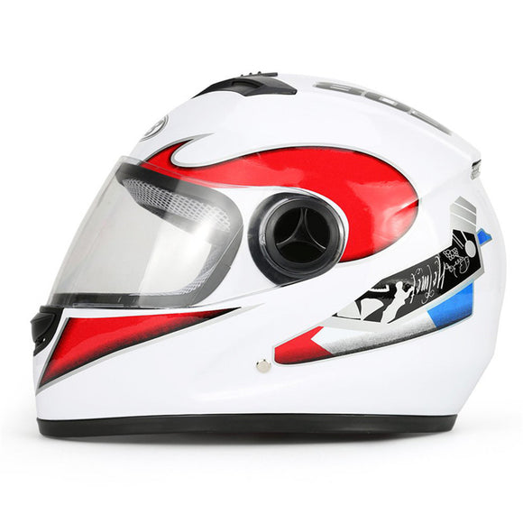 BYB Motorcycle Full Face Helmet HD Anti-fog Lens Breathable Unisex Universal With Neck Protection