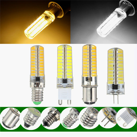 Dimmable E11 E12 E14 E17 G4 G9 BA15D 2.5W LED Corn Bulbs Warm Pure White Silicone Light Bulb AC110V