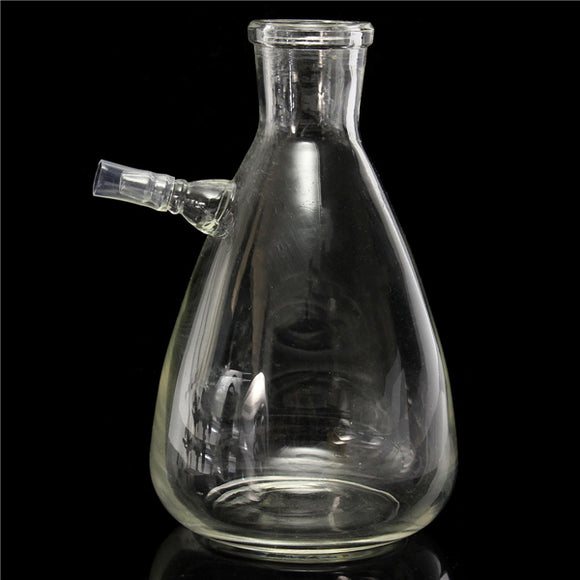 500ml 24/29 Lab Glass Filtering Flask Bottle 10mm Hose Vacuum Adapter