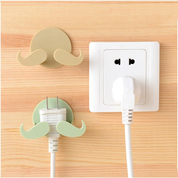 KCASA KC-WH08 Adhesive Mustache Plug Hook Creative Bedroom Bathroom Hat Key Door Hanger