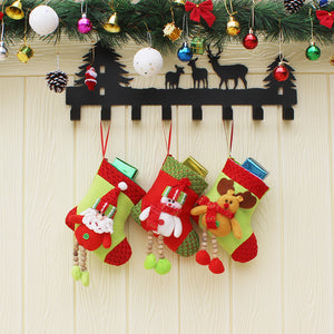 Christmas Candy Bag Stocking Santa Claus Sock Gift Bag Bauble Christmas Tree Ornaments Decor Supplie