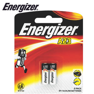 ENERGIZER 12V ALKALINE BATTERY 2 PACK: A23 (MOQ 20)