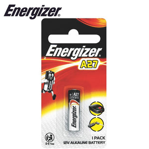 ENERGIZER 12V ALKALINE BATTERY 1 PACK:  A27 (MOQ12)