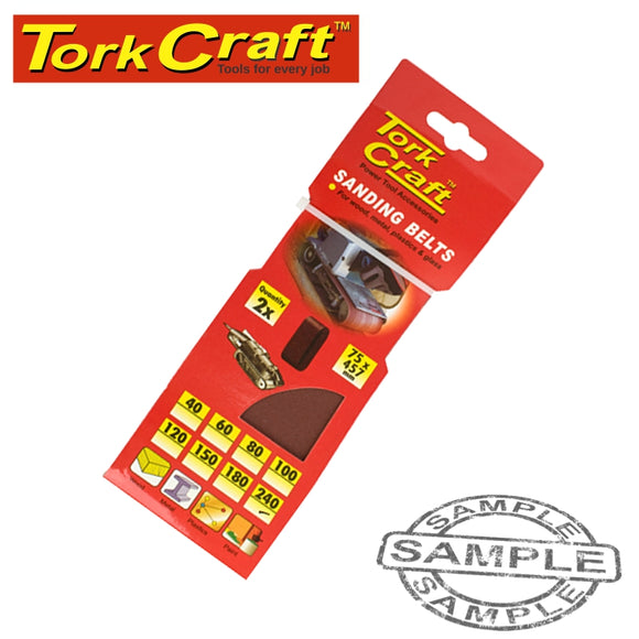SANDING BELT 75 X 457MM 240GRIT 2/PACK