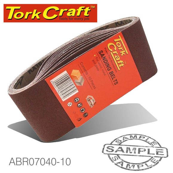 SANDING BELT 75 X 510MM 40 GRIT 10/PACK