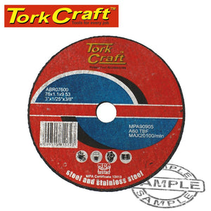 ABRASIVE CUTTING WHEEL FOR STEEL 76 X 1.1 X 9.53
