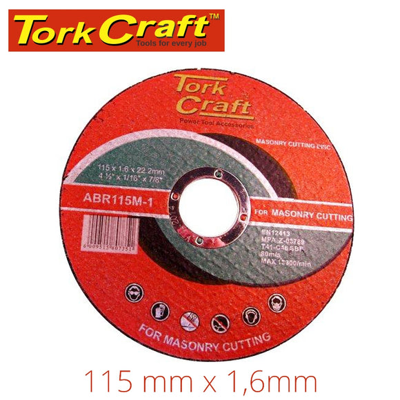 CUTTING DISC MASONRY 115 x 1.6 x 22.2MM