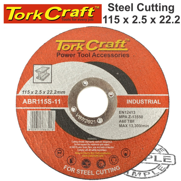 CUTTING DISC INDUSTRIAL METAL 115 x 2.5 x 22.2 MM