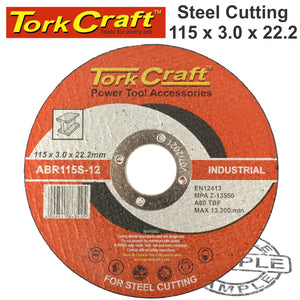 CUTTING DISC INDUSTRIAL METAL 115 x 3.0 x 22.2 MM