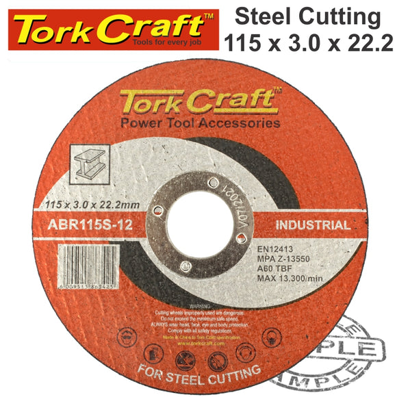 CUTTING DISC INDUSTRIAL METAL 115 x 3.0 x 22.2 MM