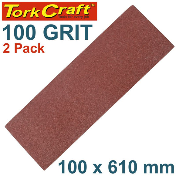 SANDING BELT 100 X 610MM 100GRIT 2/PACK