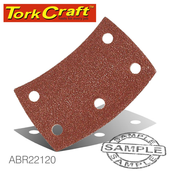 SANDING PADS CURVED 120 GRIT HOOK AND LOOP