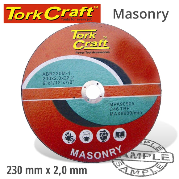 CUTTING DISC MASONRY 230 X 2.0 X 22.22MM