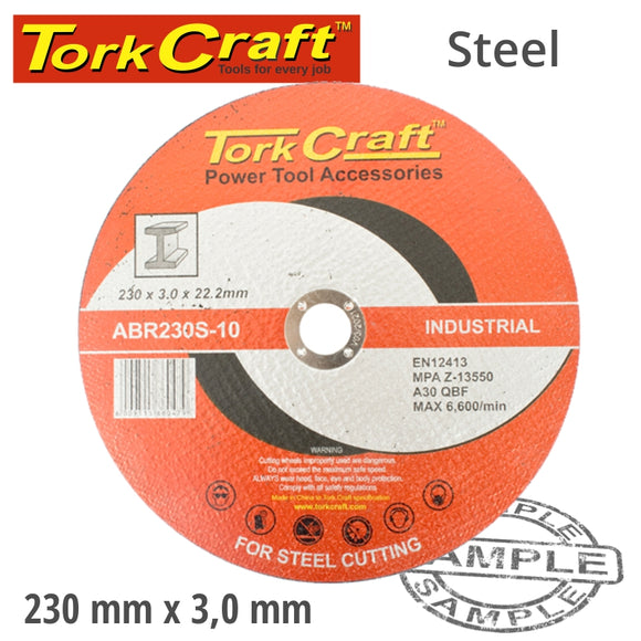 CUTTING DISC INDUSTRIAL METAL 230 x 3.0 x 22.2 MM
