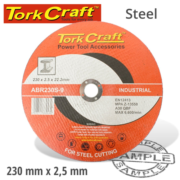 CUTTING DISC INDUSTRIAL METAL 230 x 2.5 x 22.2 MM