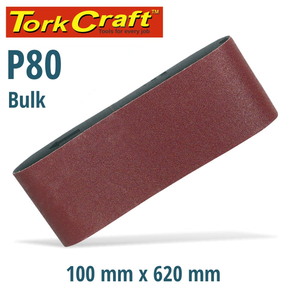SANDING BELT 100 X 620MM 80 GRIT BULK