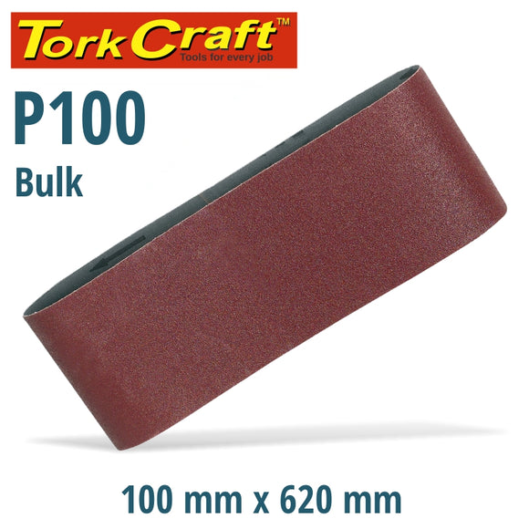 SANDING BELT 100 X 620MM 100 GRIT BULK