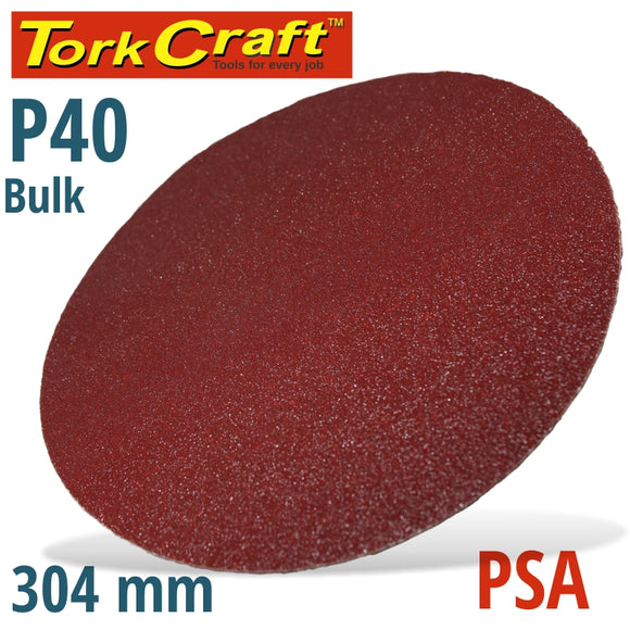 SANDING DISC PSA 304MM 40 GRIT NO HOLE BULK