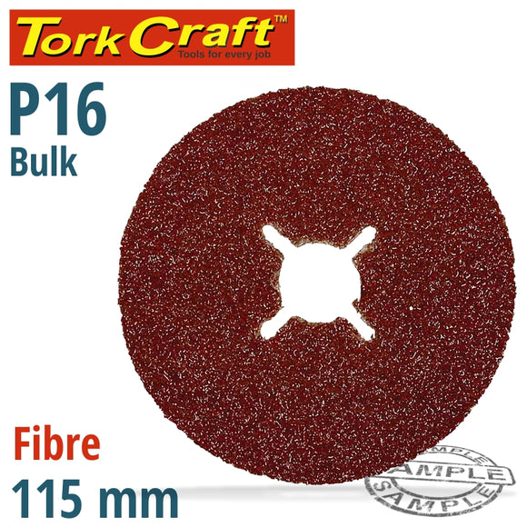 FIBRE DISC 115MM 16 GRIT BULK