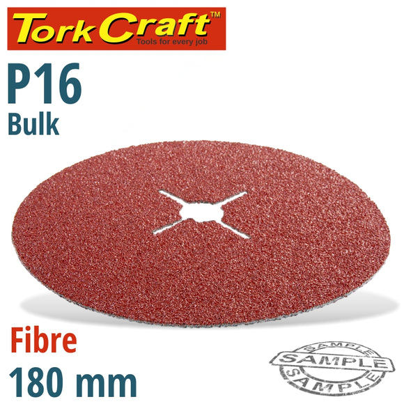 FIBRE DISC 180MM 16 GRIT BULK