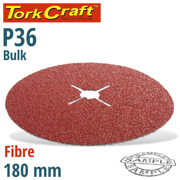 FIBRE DISC 180MM 36 GRIT BULK