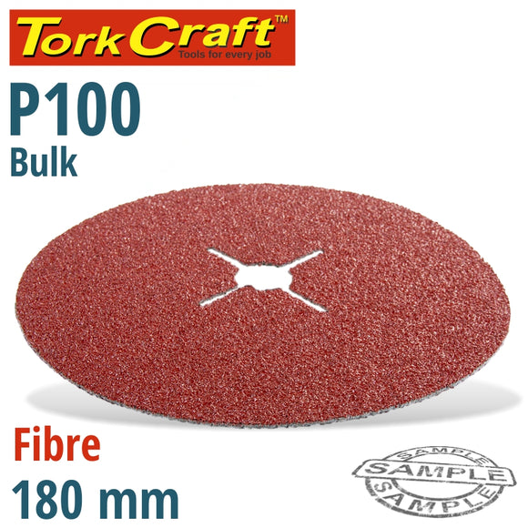 FIBRE DISC 180MM 100 GRIT BULK