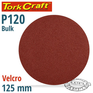 SANDING DISC 125MM 120 GRIT NO HOLE BULK HOOK AND LOOP